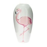 Ваза декоративная Русские подарки Фламинго фарфор 26 см 214930 фото