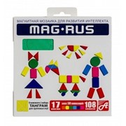 Магнитная мозаика для интеллектуального развития Дети + игрушки (108 больших элементов) фотография