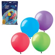 Шары воздушные 8“ (21 см), комплект 100 шт., 12 пастельных цветов, в пакете, 1101-0023 фото