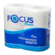 Туалетная бумага "Focus Optimum" 2 слоя, 4 рулона в упаковке, белая