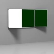 Доска аудиторная 3х – створчатая 3000х1000мм (зеленая+белая) фото