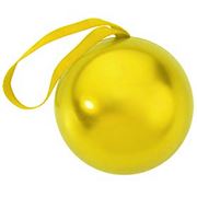Елочный шар — шкатулка для подарка желтый
