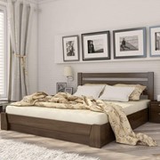 Кровати из натурального дерева. Кровать с подъемным механизмом Селена фото