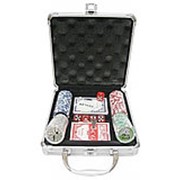 Покерный набор в алюминиевом кейсе на 100 фишек с номиналом фотография
