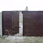 Ворота, калитки из профнастила. фото