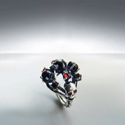 Дизайнерское серебряное кольцо от WickerRing фото