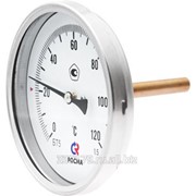 Термометр биметаллический корпус 63 мм, тип БT 31.211, 0…120 °C, шток L=64х6 мм, с гильзой (латунь), G1/2