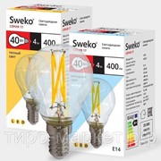 Лампа светодиодная Sweko 17LED-G45-4W-230-4000K-Е14-CL фото