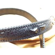 Ремень настоящий из крокодиловой кожи с потайной молнией фотография