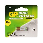 Батарейка алкалиновая GP Mercury Free, А23 (23AF, V23GA, MN21)-1BL, 12В, блистер, 1 шт.