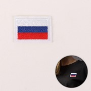 Термоаппликация 'Флаг России', 3,5 x 2,5 см, цвет триколор (комплект из 10 шт.) фотография