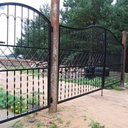 Ворота и калитка металлическая фото