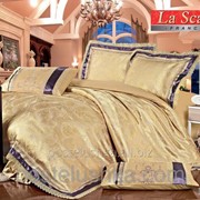 Комплект постельного белья шелковый жаккард La scala LUX-04 Семейный фотография