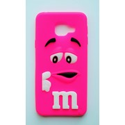 Чехол на Самсунг Galaxy A3 (2016) A310F M&Ms приятный Силикон Малиновый фото
