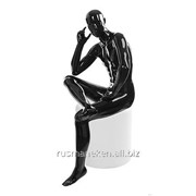 Манекен мужской абстрактный, сидячий, цвет черный глянцевый - Tango-32M фото