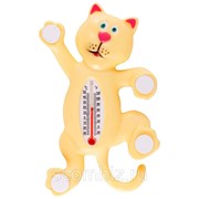 Термометр оконный на липучках - Котик фотография