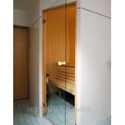 Стеклянные двери для бани “Андрес“, бронза, 800х1900 фото