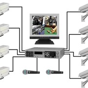 Монтаж систем охранного и промышленного видеонаблюдения фотография