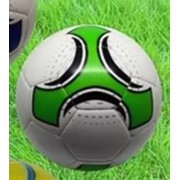 Футбольный мяч 22 см белый с зеленым рисунком 5 шт фото