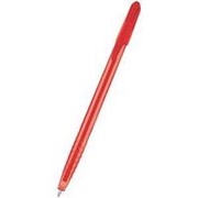 Ручка шариковая одноразовая Maped GREEN ICE Fine, 0,6, низкотекучие чернила, треугольный полупрозрачный корпус, красная фотография