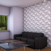 Декоративная 3D панель “Грубая волна“ фотография