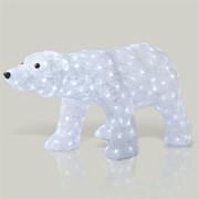 Декорация светодиод Белый медведь 80см фотография