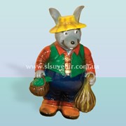 Садовая скульптура Мышь с тыквой фото