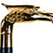 LY-932/11зол Трость опорная “Welt“, с рукояткой в виде головы птицы фото