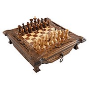 Шахматы резные в ларце с ящиками, "Simba" 50, Karen Harutyunyan