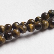 Бусины на нити шар 6 'Тигровый глаз' (62 бусины) фото