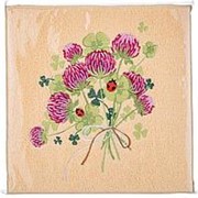 Полотенце “клевер“,50х90см, махра, персиковый,вышивка,100% хлопок 400гр\м SANTALINO (850-330-79) фото