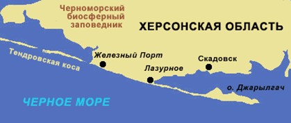 Лазурное херсонская область карта