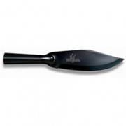 Оружие холодное Нож COLD STEEL Мод. BOWIE BLADE BUSHMAN - лезвие (SK-5 High Carbon)(черное): 17,8см, рукоять: сталь (вес: 286г.)(чехол: кордура) фото