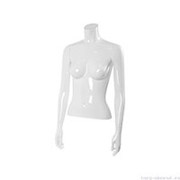 Торс женский с руками, укороченный, стилизованый, цвет белый глянец. MD-STILE 03-01G фотография