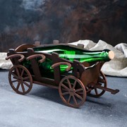 Мини-бар деревянный “Повозка“, тёмный, 28 см фото