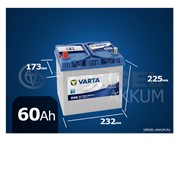 Батарея Varta Blue Dynamic 60Ah D48 прямая полярность фото