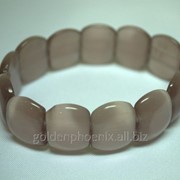 Браслет из кошачьего глаза (коричневый) фото