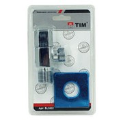 TIM Угловой кран 1/2“-3/4“, хромированный, квадратная ручка фото