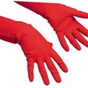 Резиновые перчатки Виледа многоцелевые красного цвета L фото