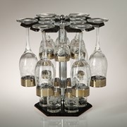 Мини-бар 18 предметов шампанское Карусель гравировка, темный 200/55/50 мл фото