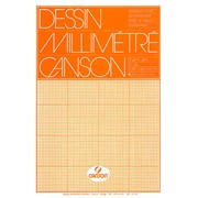Бумага миллиметровая Canson, 90 гр/м2, 21 x 29.7 см, 50 листов Оранжевый фотография