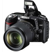 Фотоаппараты, Фотоаппарат Nikon D90 18-105VR Kit официальная гарантия (VBA230K001) Матрица 23.6 x 15.8 мм, 12.3 Мп / Объектив 18-105VR Kit /