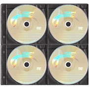 Конверт-файл на 8CD, компакт-дисков, с перфорацией для подшивки в папку, чёрный - 100шт. фото