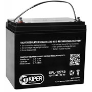 Аккумуляторная батарея Kiper GPL-12750 12V/75Ah фотография