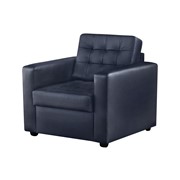 Кресло ФС Нубия натуральная кожа темно-синий 89x86x86 фотография