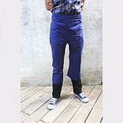 Фартук брюки поясной удлиненный с разрезом спереди фотография