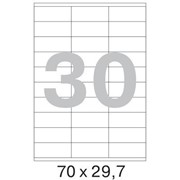 Офисные этикетки 70 x 29.7 mm, на листе 30шт (100 листов в пачке)