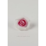 Роза из латекса №17 , белый/розовый/d 50 мм, 1 шт.