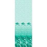 Панель ПВХ с Фризом (Дельфины) Морская волна фото