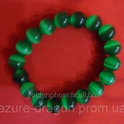 Браслет из кошачего глаза 10 мм фото